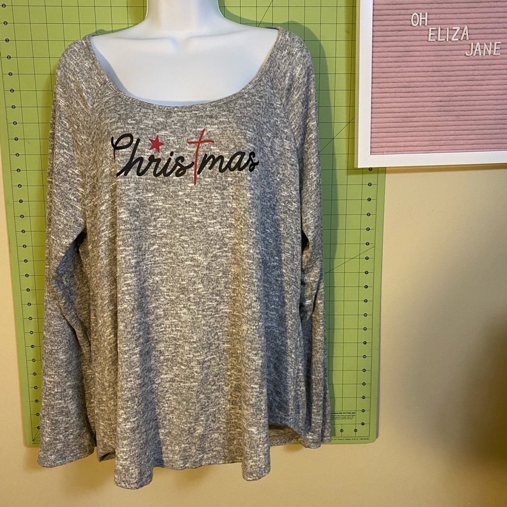 Heather Grey Christmas Top - New with Tags